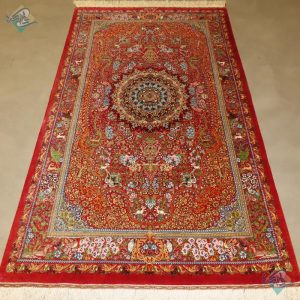 Zaronim Qom Carpet Handmade Toranj Design All Silk