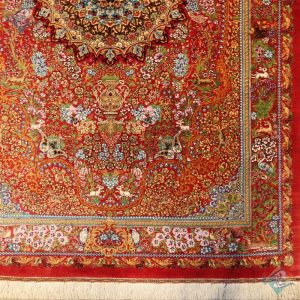 Zaronim Qom Carpet Handmade Toranj Design All Silk