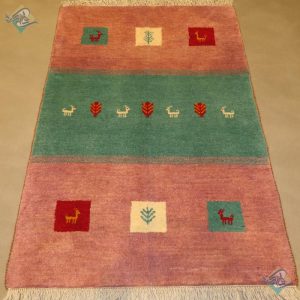 Zar_o_Charak Handmade Gabeh Carpet Three texts Designe All Wool